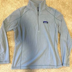 patagonia grey quarter zip fleece